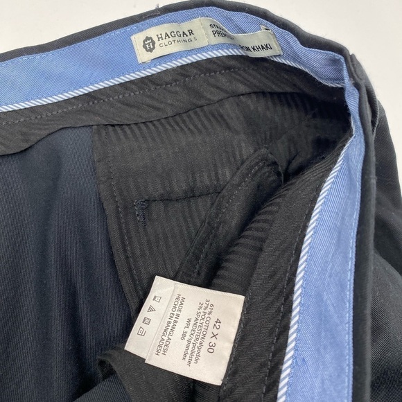 NEW - Men’s Premium No Iron Black Khaki Pants Size 42W x30L - Picture 5 of 7